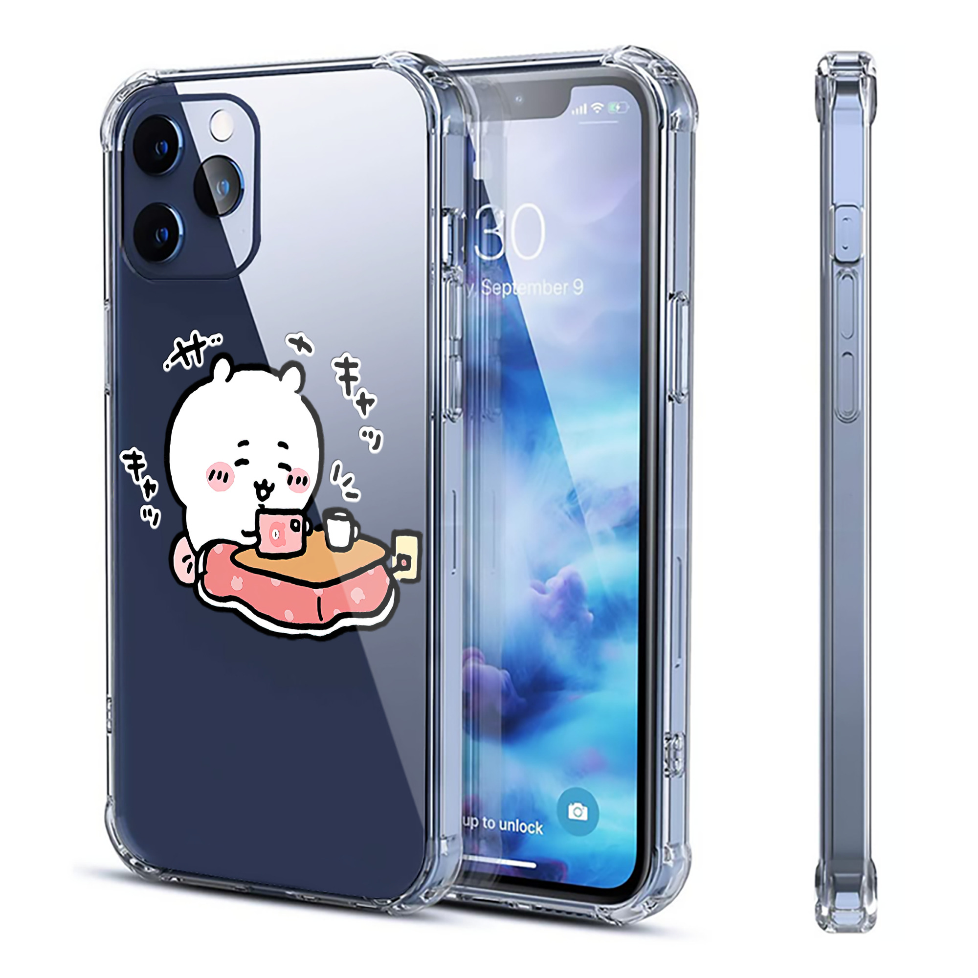 （画像用） ちいかわ ちいかわ Chii-kawa chiikawa 【iPhone 12シリーズ対応】透明スマホケース（クリアソフトケース）